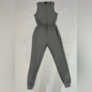 Streetwear Society Charcoal Sleeveless Jumpsuit